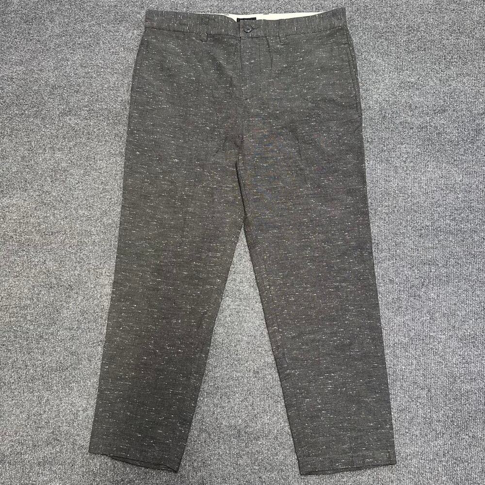 Obey Men’s Latenight Neps Pants Flooded Inseam Textured Twill Chino Pants 32
